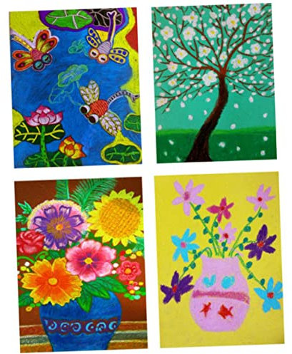 MAGICLULU 10piezas Papel De Lija para Pintura Al Óleo sobre Papel Especial De Arena para Arte Graffiti y Crayones Colores Surtidos para Niño Niña y Adultos