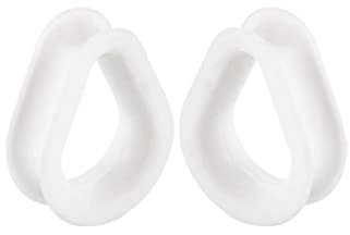 Stfery Plug Piercing, Ohr Plug Tropfen Silikon Weiß 24mm Mode 2er Tunnel Gauges Schmuck Flesh Damen Herren Punk 15/16 Inch