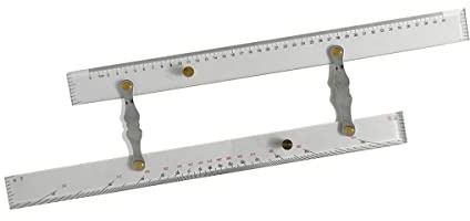 Marine-Navigations-Parallellineal, Klare Skala, Hohe Genauigkeit, Transparenz, Boot, Schiff, Zeichnung, Parallellineal, Seekarten, Parallellineal für Boote (450mm)