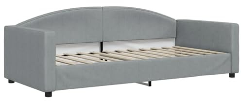 vidaXL Tagesbett Hellgrau 90x200 cm Stoff