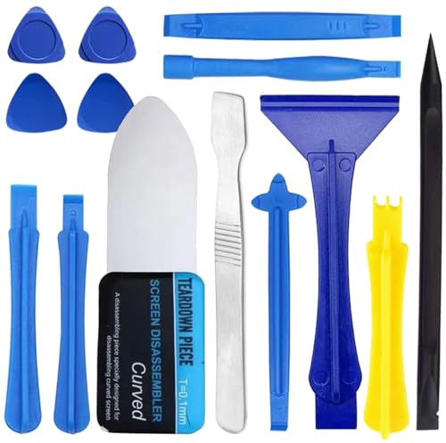 Haojiaho 14PCS Kit d'outils de Levier - Outil d'ouverture, Métal, Plastique, Ultra Fin, Kit d'outils de réparation pour Smart Phone, Téléphone Portable, Ordinateur Portable, MacBook et Tablette