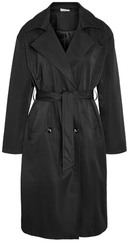 Noisy may dam Nmmanya L/S Noos trenchcoat, svart, S
