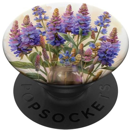 Anise Hyssop Bouquet Floral Pastel Colors Graphic PopSockets Swappable PopGrip