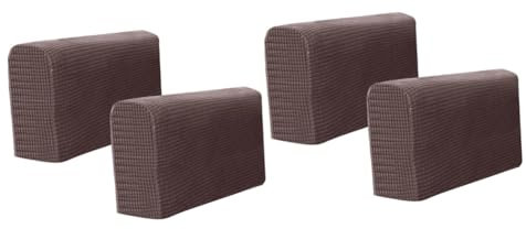 ULDIGI Sesselschoner Kopfteil 4 Stück Sofabezug Schutz rutschfest Möbelschutz Für Sofa Stuhlkissen Antimacassar Für Stuhlarme Liegebezüge Sesselarmbezüge Armschoner Für Sofa Beige
