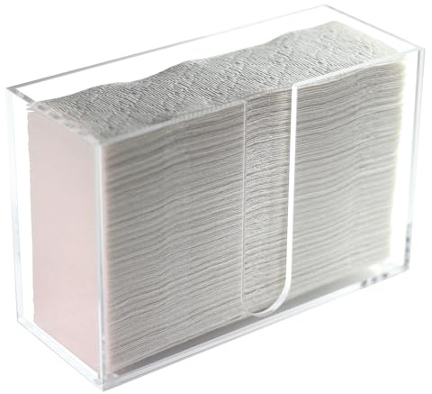 Multifold Paper Towel Dispenser Countertop(5mm-6.5 Tall) Clear Paper Towel Holder, Acrylic Folded Napkin Holder for Kitchen, Countertop C-Fold, Z-Fold, Trifold Paper Hand Towel Dispenser For Bathroom