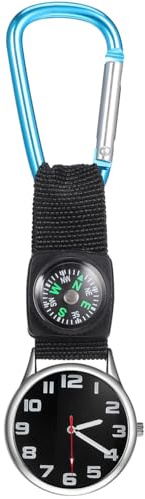 BESPORTBLE Krankenschwester Uhr Karabiner Uhr Taschenuhr Digitaluhr Schwesternuhren für Damen Schwesternuhr zum Anklemmen sanitäter arbeitsuhr Running Watch kletterset Modeuhr Ansteckuhr Blue
