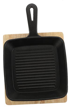 MAGICLULU Non Stick Iron Frying Pan Household Pan Steak Egg Frying Heat Resistant Handle