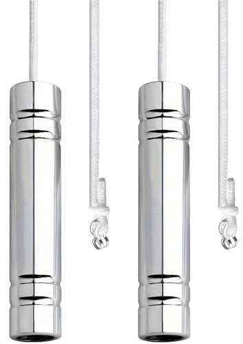 2 PCS Bathroom Light Pull Cord, Cylindrical Handle with 150 CM Pull Cord and Connector Heavy Handle Extension Light Switch Cord for Bathroom Toilet Light Replacement for Bedroom Classic Fan Switch