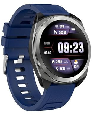 CANYON Smartwatch SW83 – Orologio fitness IPS da 1,34 pollici, GPS, STRAVA 128 modalità sport, SpO2 e frequenza cardiaca in tempo reale, 150 quadranti, contapassi, monitoraggio dello stress e del
