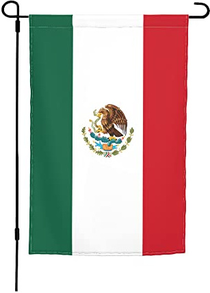 Bandera de México para jardín, 30 x 45 cm, doble cara, para casa o jardín, pequeña, decorativa
