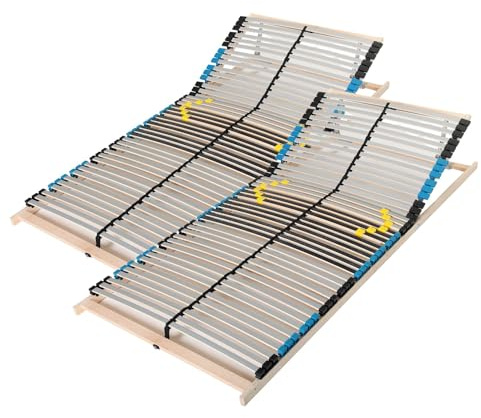 Sleepneo Lattenrost 180x200, Kopfteil verstellbar, 42 Latten, hohe Traglast bis 150Kg, Ergonomischer 7-Zonen-Lattenrost 180 x 200 cm, Buchenholz, Selbstmontage