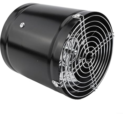 Kitchen & Bathroom Exhaust Fan with Quiet Turbo Motor for Optimal Air Circulation Performance (Black)