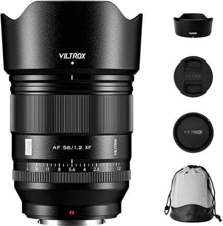 VILTROX AF 56mm F1.2 Pro XF-Objektiv für Fuji X-Mount, 56mm f/1.2 Weitwinkel-Autofokus-APS-C-Prime-Objektiv mit HyperVCM-Motor, kompatibel mit Fuji-Kamera X-H2 X-H2S X-T5 X-E4 X-T50 X-M5 X-S20 XT30II
