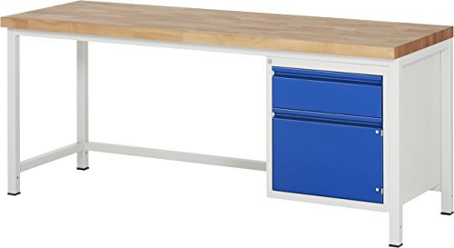 Rau A3-8152I1-20S Serie Basic-8 (Aktion) Werkbank, Lichtgrau/Enzianblau
