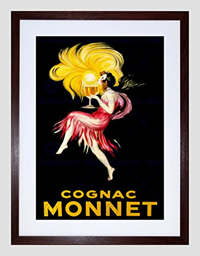 Wee Blue Coo Ad Drink Alcohol Cognac Brandy Girl Glass Red Dress France Art Framed Wall Art Print