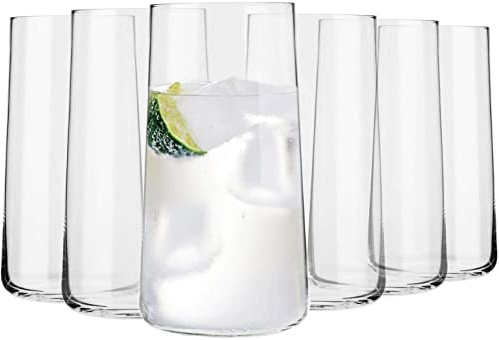 Krosno Vattenglas, drycker och andra kalla drycker | Uppsättning av 6 | 540 ml | Avantgarde Collection | Perfekt för hem, restauranger och fester | Diskmaskinssäker