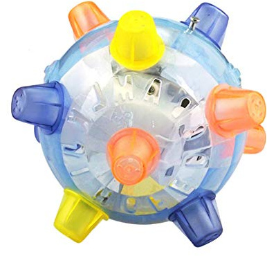 WBTY Springball Blinkender Musikball, LED-Musik-Hunde, Tanzbälle, Haustierbälle, Katzen, Springbälle, Baby, springen, sensorischer Ball