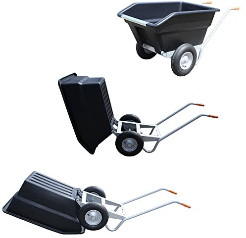 Hofkarre Schubkarre Gartenschubkarre Futterkarre Mistkarre Kippkarre 260 Liter aufgeschäumte Pu Räder
