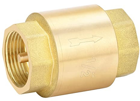 oumuik Rückschlagventil 1/2 Zoll, Rückschlagventil aus hochwertigem Messing, Rückflussverhinderer für Gartenpumpe, Rückschlagklappe Abwasser