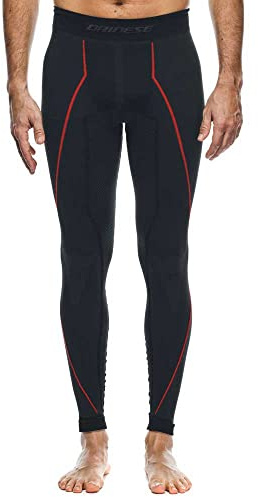 Dainese Termobyxor för män, baselayer-byxor, svart/röd, M