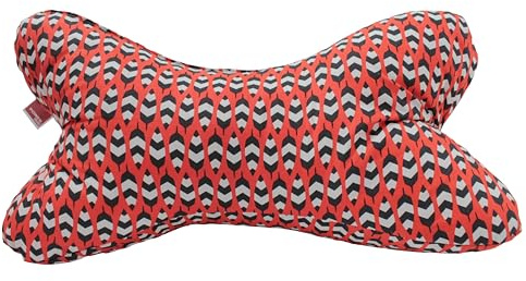 POWER INN Leseknochen groß ca. 44x23cm | Nackenkissen als Buchstütze und Lesekissen | 60° waschbar aus hochwertigem Designer-Druckstoff 100% Baumwolle (Baumwolle, Rosa - #2)
