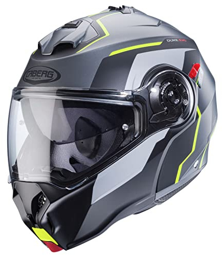 CABERG HELMET DUKE EVO MOVE MATT GUN METAL/BLACK/YELLOW FLUO L