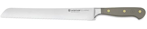 WÜSTHOF Classic Brotmesser 23 cm mit Präzisions-Doppelwelle, Velvet Oyster (Grau)