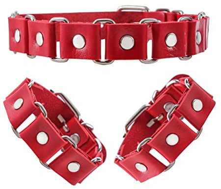 Manfnee Leder Nieten Choker Armband Punk Rock Spike Niete Kragen Necalce Wristband Manschette