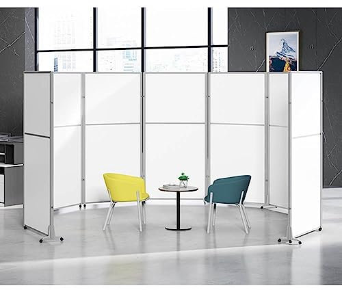 Artiz 1 Panel Faltbarer Raumteiler, Sichtschutzwand Mit Abschließbaren Rädern 90°Faltbar Freistehender Wandtrenner Und Separator Für Wohnzimmer, Schlafzimmer, Büro (Farbe : Weiß, Größe : 1x1m)