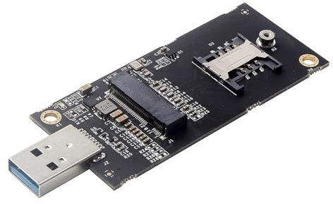 NFHK NGFF M.2 Key-B WWAN a USB 3.0 Adattatore Riser Card w Slot SIM per 3G/4G/5G LTE Wireless Module Modem Card