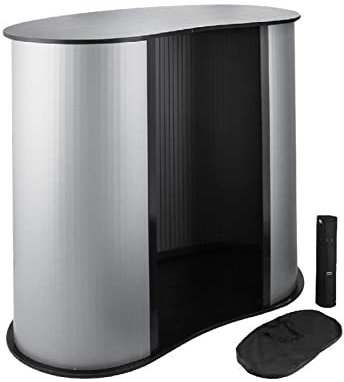 36,5 Zoll tragbarer Messe-Pop-Up-Stand Display Podium Banner Stand Counter Ausstellungstisch mit Tragetaschen,Robust und Stabil