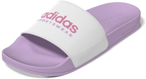 adidas Sandalias unisex Adilette Shower Sportswear, Blanco Rosa Bliss Bliss Lila, 47 EU