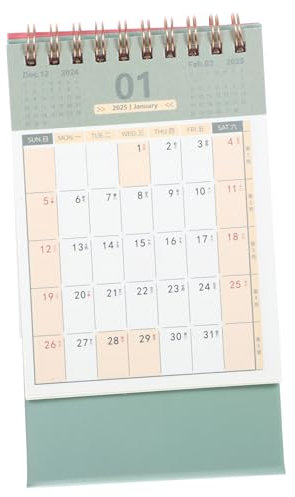 STOBOK Desktop Kalender Im Minimalistischen Design Freistehender Tischkalender Für Büro Und Zuhause Einfache Datumsänderung Zur Organisation