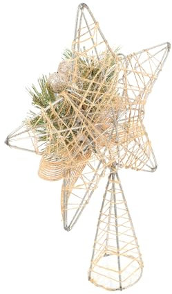 Amosfun En Star Weihnachtsbaum Toer Weihnachtsbaum Topper Stern Ornament Ausgehöhlter Stern Edle Luxuriöse Erscheinung