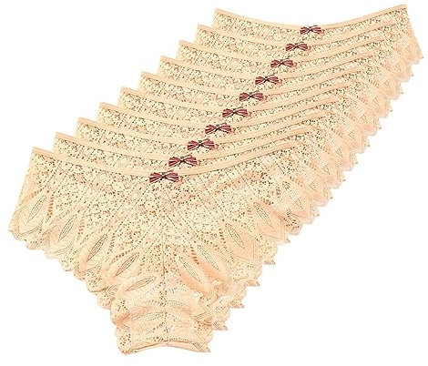 SRZYMJ Unterwäsche Frauen Set BH Und Slip Sexy Spitze Tangas Spitze Strings & Tangas Weiß Panties Damen Seamless Unterhosen Damen Set Sexy Hipsters Spitze Taillenslip Slips Damen Spitze Baumwolle