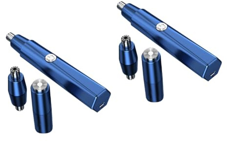 MERRYHAPY 2 Sätze Nasenhaartrimmer Elektrischer Rasierer Elektrorasierer Damen Gesichtsrasierer Damen Damenrasierer Elektrorasierer Für Männer Shavemate Mini Gesichtstrimmer Blue Pvc