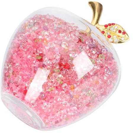 Amosfun Charming Christmas Party Layout Decor Apples Ornament in Glass Luminous Nightlight for Outdoor Garden Decor