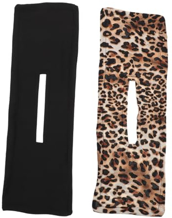 NOLITOY 2piezas Accesorios Para Pelo Diademas Trenza Moldeador Rizado Bandas De Estilo Lazo Negro y Leopardo Para Recogidos Cómodos