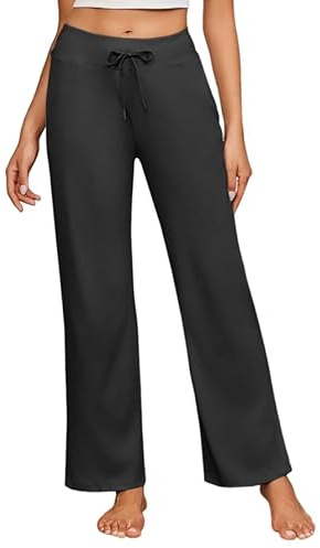 PINSPARK Pantaloni da Yoga da Donna Lunghi UPF 50+ Pantaloni Protettivi dal Sole Leggings Attivi Pantaloni da Jogging Pantaloni a Vita Alta con 4 Tasche e Coulisse