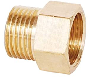 1 Pcs Copper M/F 1/8,1/4,3/8,1/2 Male to Female Threaded Brass Coupler Adapter Brass Pipe Fitting(03 F x 02 M)