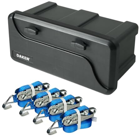LOADCARE Ladungssicherung für PKW Transporter Anhängerkiste wasserdichte Deichselbox mit Zubehör 550x250x295