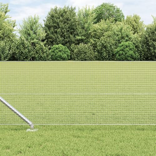 Snsowed Recinzione in Filo Saldato con 13 Picchetti a Punta 0.8x50 m Acciaio Zincato,Reti di Acciaio zincato,Recinzione in Filo-3351993