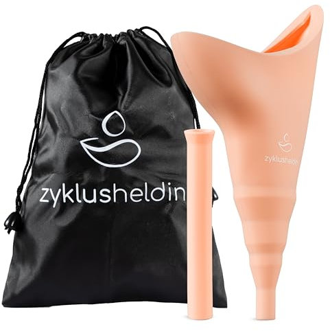 Zyklusheldin Urinella für Frauen 4-teiliges Set | Pinkelhilfe für Frauen für sicheres Urinieren im Stehen, ideal für Outdoor, Festival & öffentliche Toiletten | Urinal Frauen wiederverwendbar