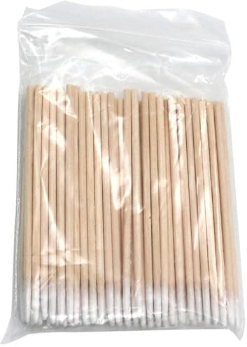 Palitos de naranja para uñas 100 hisopos de algodón puntiagudos de 7, 6 cm con punta de precisión aplicadores de maquillaje desechables para retoques de esmalte de uñas maquillaje y microblading.
