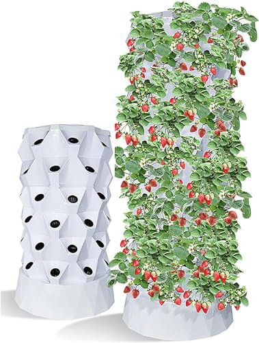 Hydroponic Tower,Hydroponics Growing System Vertical Tower, Automated Aeroponics Indoor Tower Garden - Aquaponics Growing Kits for Fresh Herb Garden, Fruits & Vegetables 48Pots
