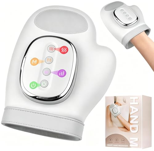 Hand Massagers with Heat & Compression, Hand Massager, Wrist Finger Massage | Cordless Electric Hand Massage AirBag 3 Modes 5 Intensity, Rechargeable Heated Wrist Finger Massage,Gifts for Women Men Older