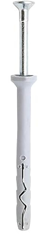 Design61 50x Nageldübel Dübel mit gehärtetem Senkkopf Nagel PZ3 Kreuzschlitz Nylon Schlagdübel für Beton Stein Vollziegel Schnellmontage für Innen & Außen (8 x 140 mm, 50, stück)