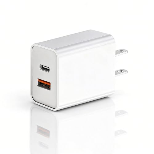 UK to USA Plug Adapter with USB C & USB A Ports 2 Pin 20W USB Plug Travel Charger for Shaver/Toothbrush/IPhone/IPad/Samsung, Japan/China/Canada/Mexico Universal Travel Gadget (Do not use in UK)
