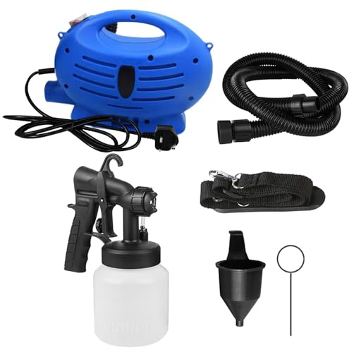 Xijobido Pistola De Pintura,Pistola De Pintura Eléctrica con Manguera De Aire | Depósito De 800ml Herramienta para Reformas En Muebles Casas Paredes Interiores Exteriores Puertas