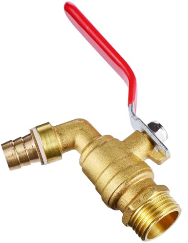 LIFKOME Thickened Brass Hot Water Tap Single Handle Valve for Tea Stove Boiler No-Leak Hot Water Nozzle Faucet Easy Installation with Smooth Polished Surface